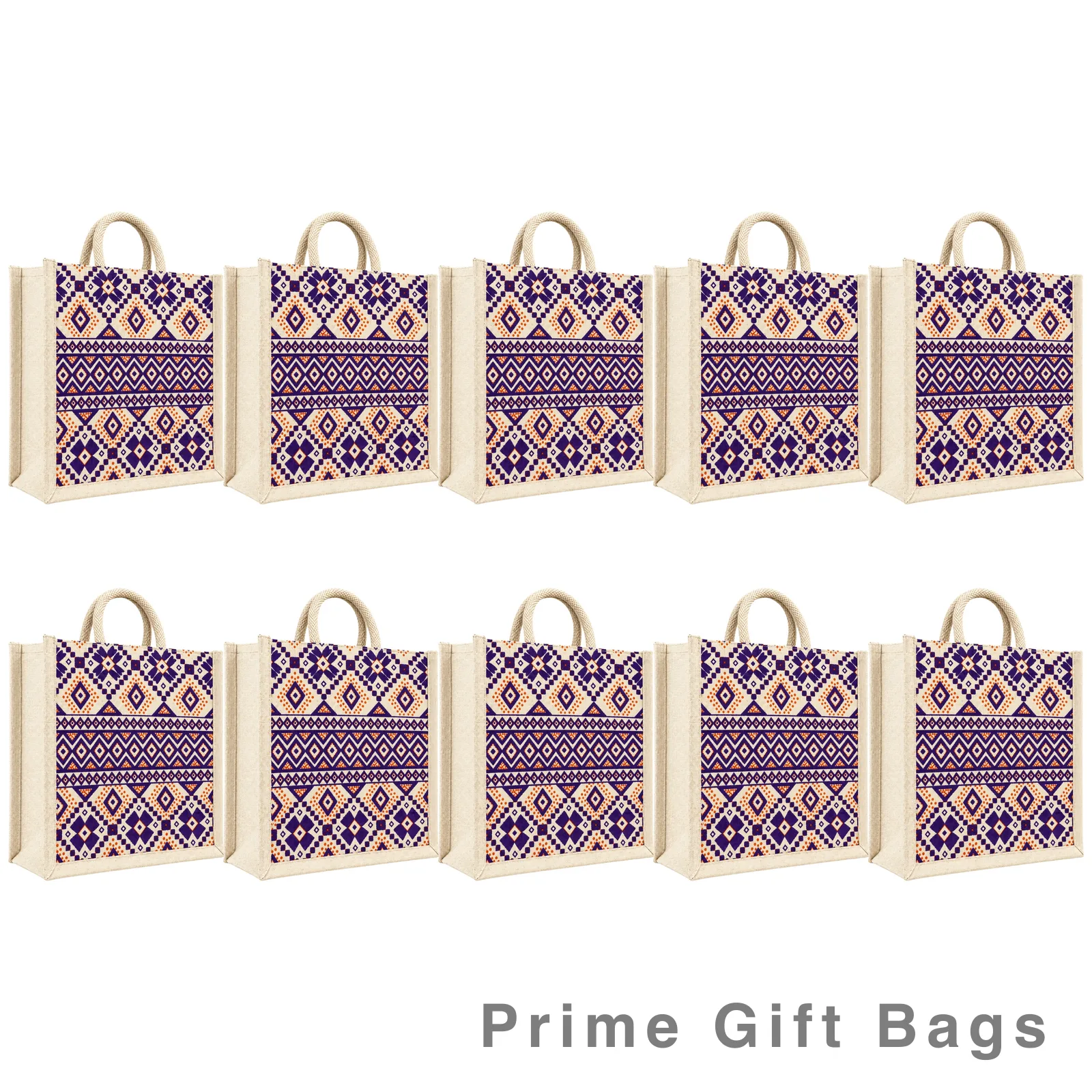 Geometric Violet Canvas Tote Bag — Modern Reusable Shopper