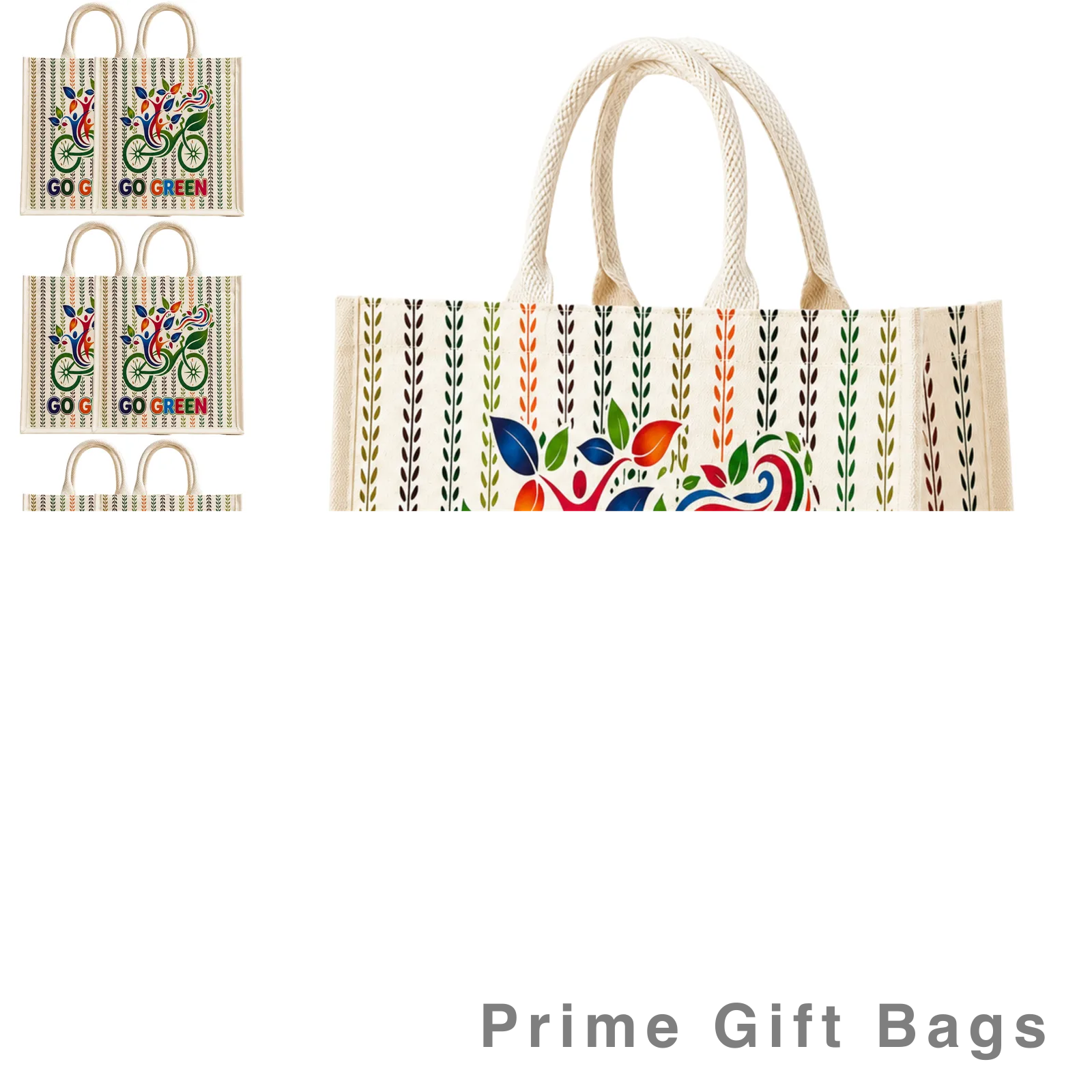 Nature Wheels Print Canvas Tote Bag — Eco Reusable Shopper