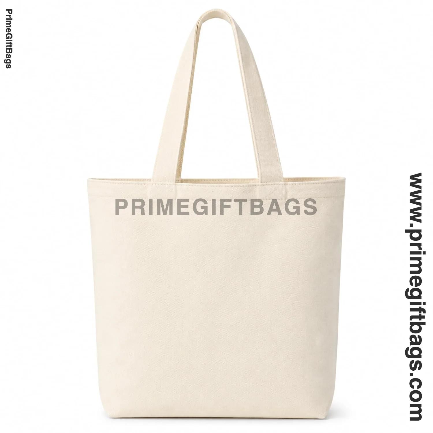 Natural Plain Canvas Tote Bag — 300 GSM Cotton Shopper with Zip