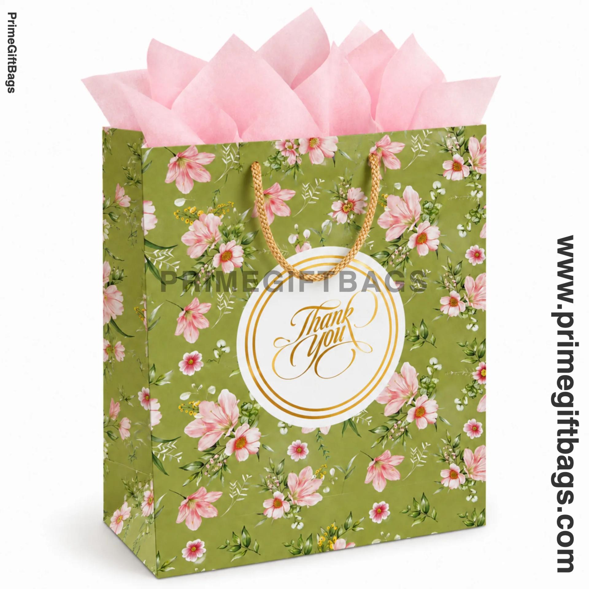 Medium Green Paper Bag— Pack of 25