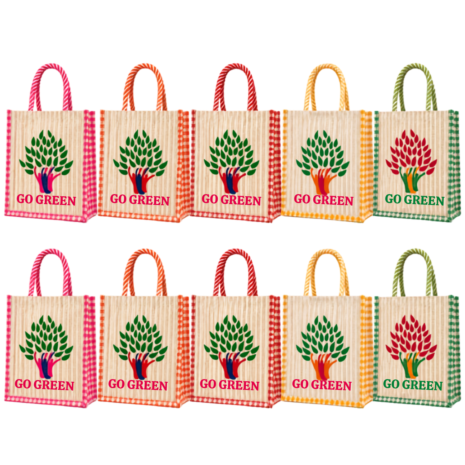 Gogreen new  Printed Jute Bag (Made to Order)