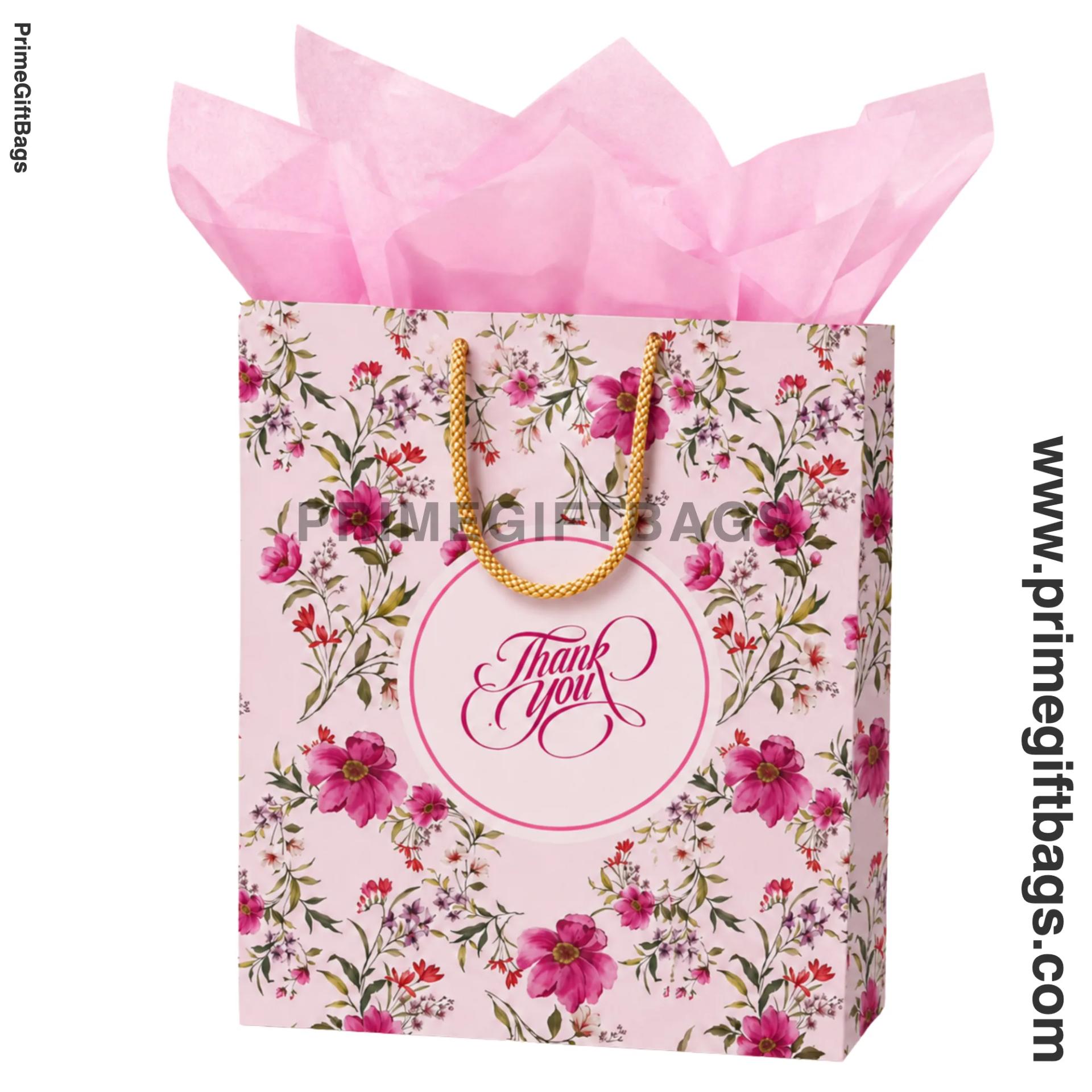 Medium Pink Paper Bag— Pack of 25