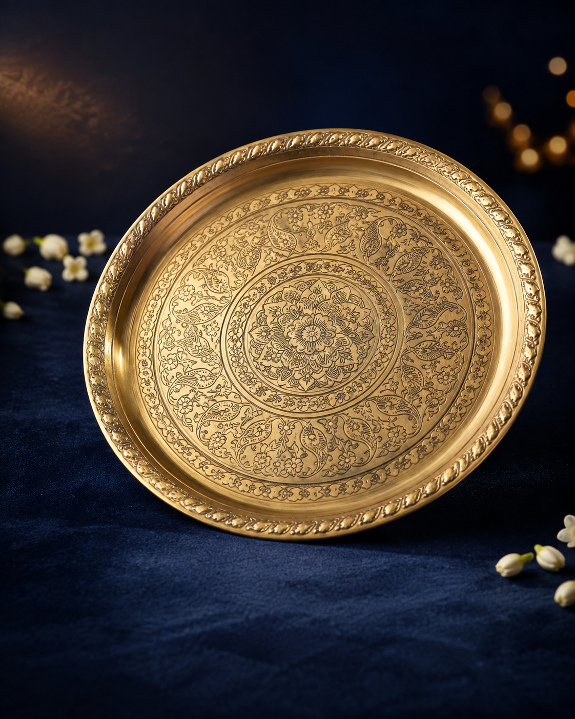 Engraved Pooja Plate