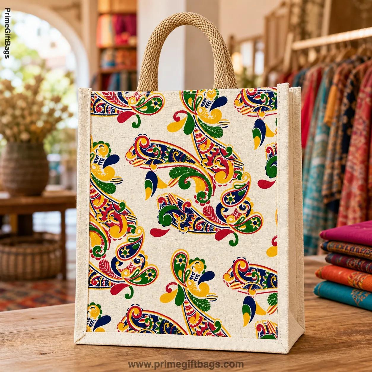 Floral Canvas Tote Bag — Everyday Reusable Shopping Bag