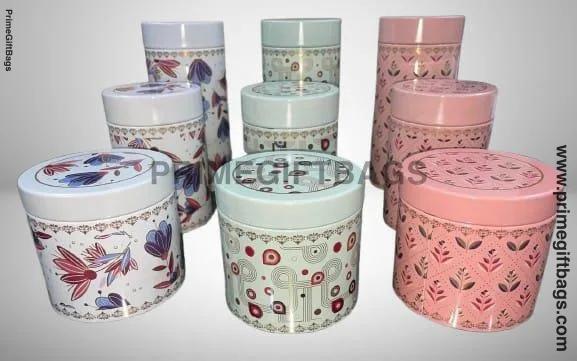 Floral Printed Airtight Tin Jars