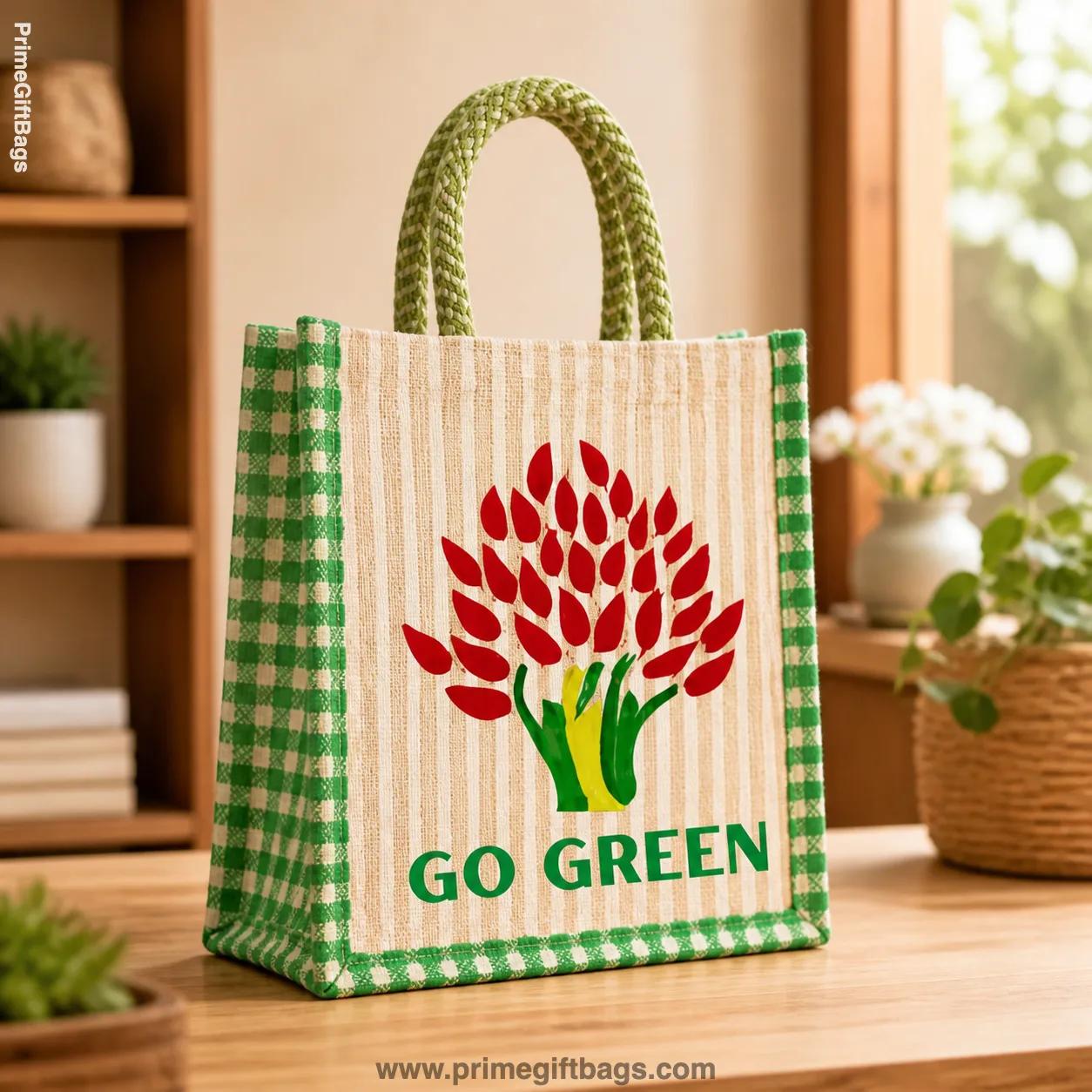 Gogreen new Printed Jute Bag (Made to Order)