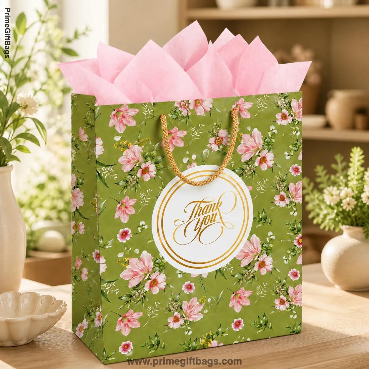 Medium Green Paper Bag— Pack of 25