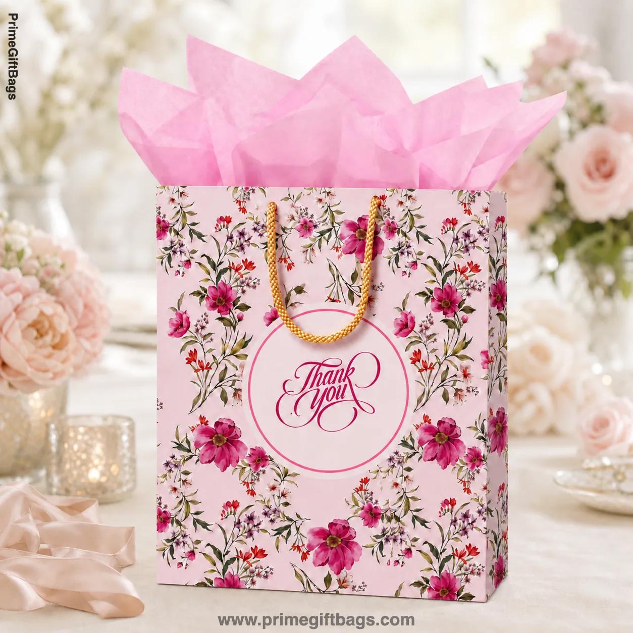 Medium Pink Paper Bag— Pack of 25