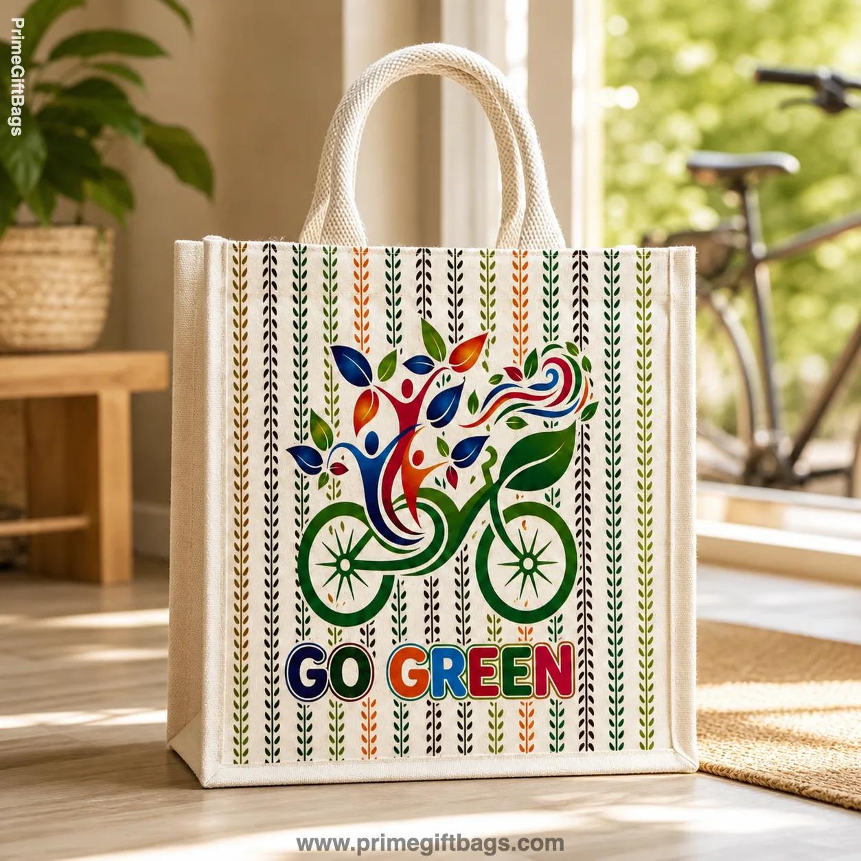 Nature Wheels Print Canvas Tote Bag — Eco Reusable Shopper