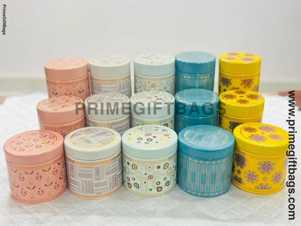 Pastel Printed Airtight Tin Jars