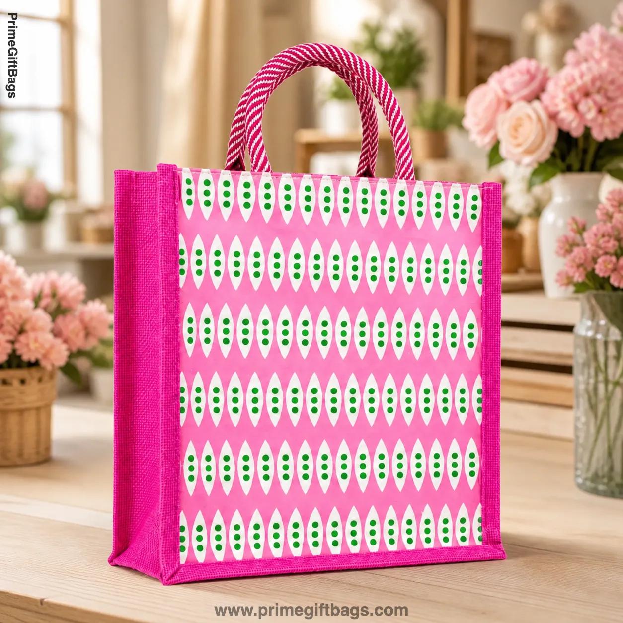 Pink Petal Canvas Tote Bag — Pretty Reusable Shopping Bag